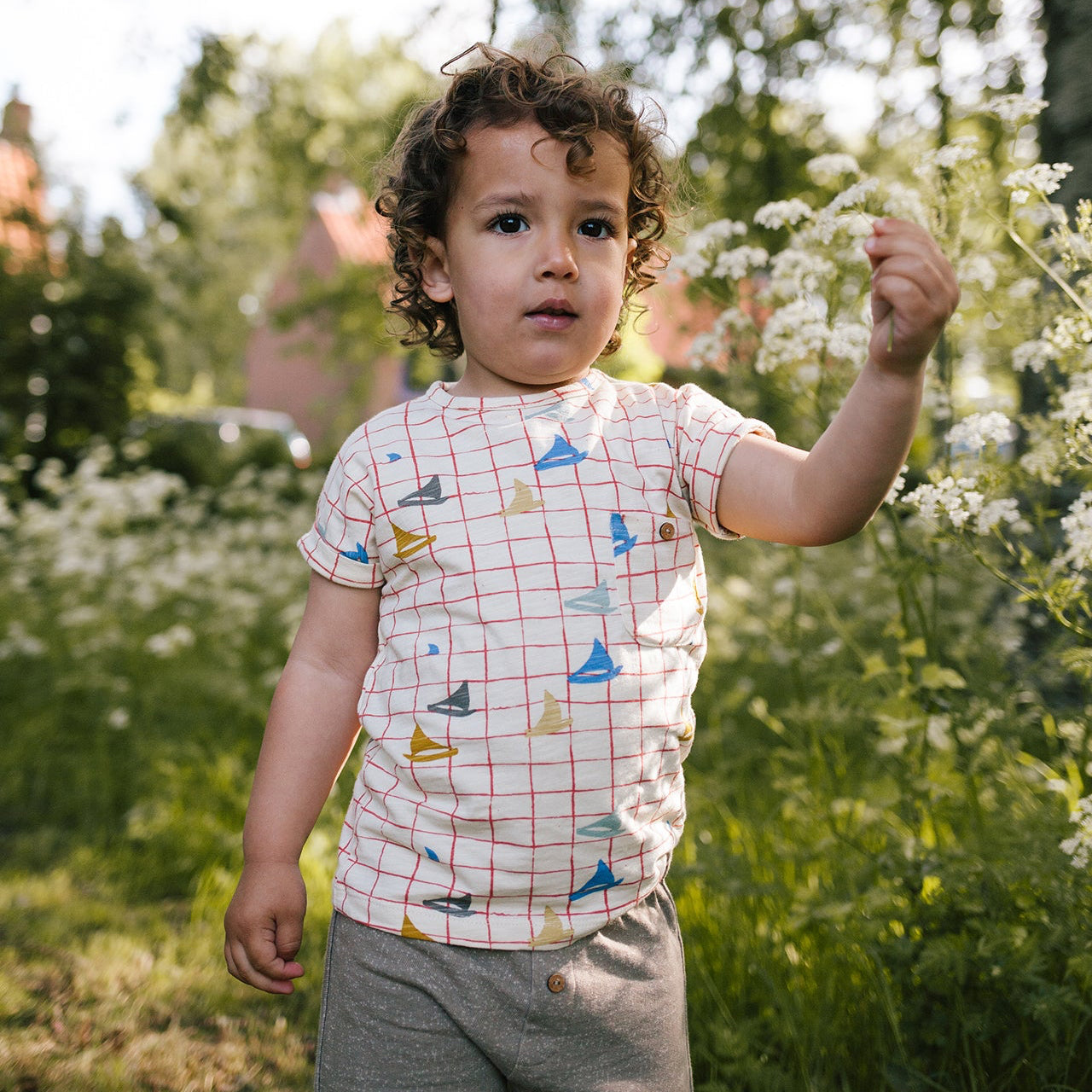 Riffle Amsterdam | T-shirt Jord slub Jersey aop | Boat | 98-104 | 3-4 Jaar