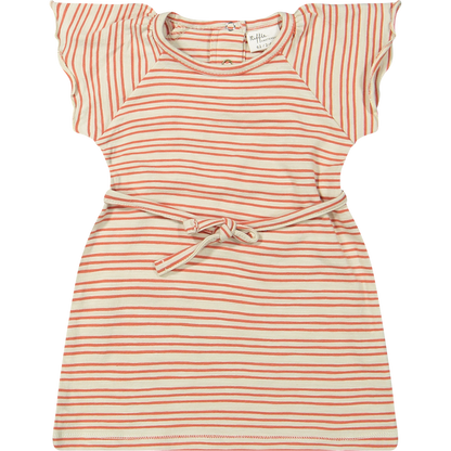 Riffle Amsterdam | Dress Amy | Slub Jersey Stripe apricot