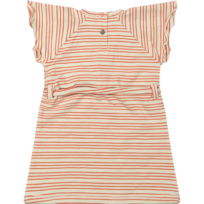 Riffle Amsterdam | Dress Amy | Slub Jersey Stripe apricot