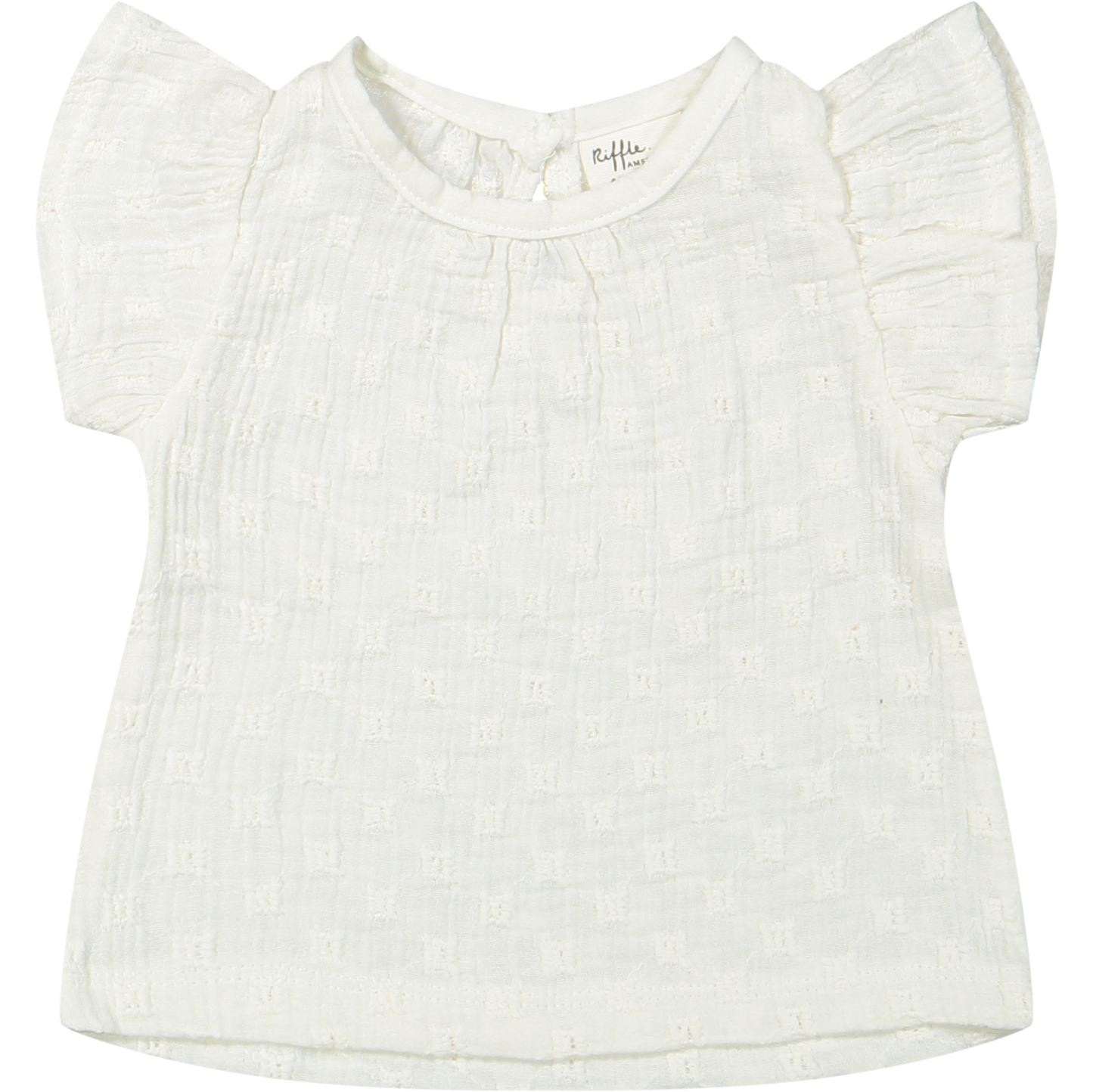 Riffle Amsterdam | T-shirt Joan | Woven white embroidery