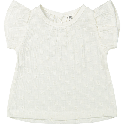 Riffle Amsterdam | T-shirt Joan | Woven white embroidery