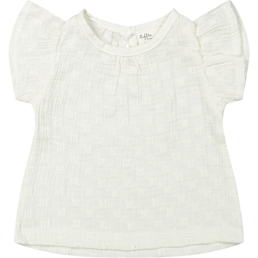 Riffle Amsterdam | T-shirt Joan | Woven white embroidery