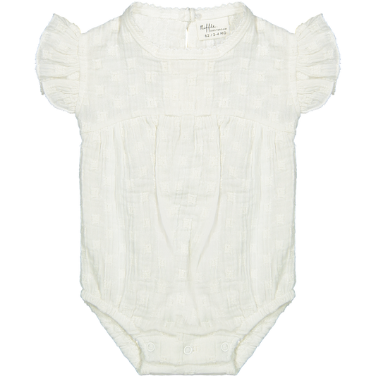 Riffle Amsterdam | Romper Lisa | Woven white embroidery | 50 New born