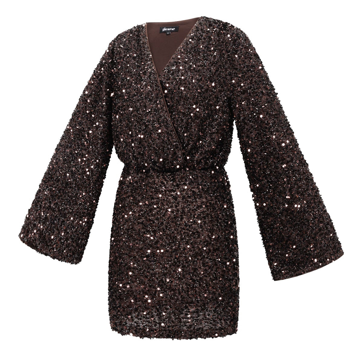 Pailletten jurk | Kendal | Bruin