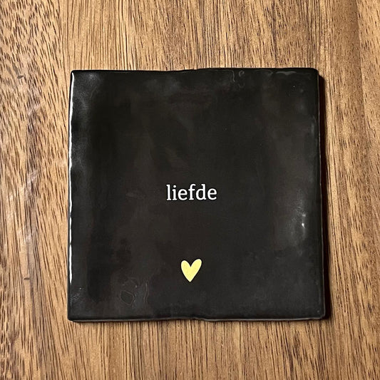 Tegeltje Liefde | Zwart