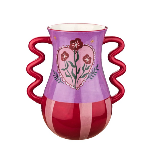 Aardewerk vaas Floral
