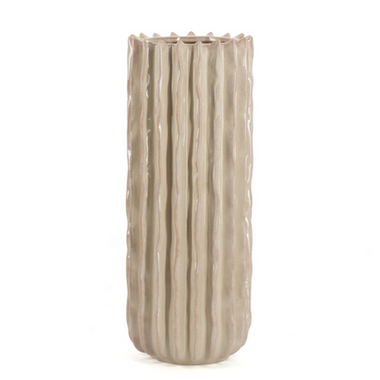 Aardewerk vaas Reed M beige