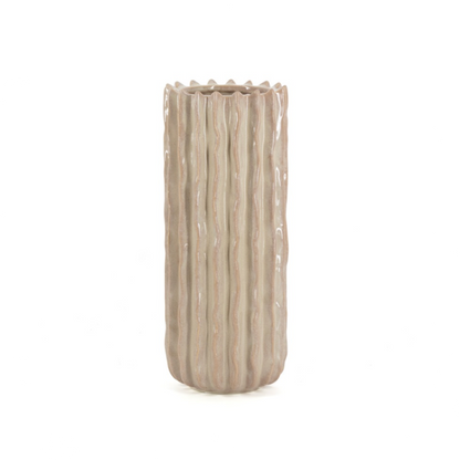 Aardewerk vaas Reed S beige