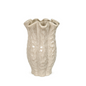 Aardewerk vaas Riff beige L