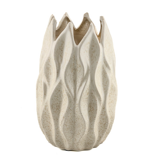 Aardewerk vaas flower middel