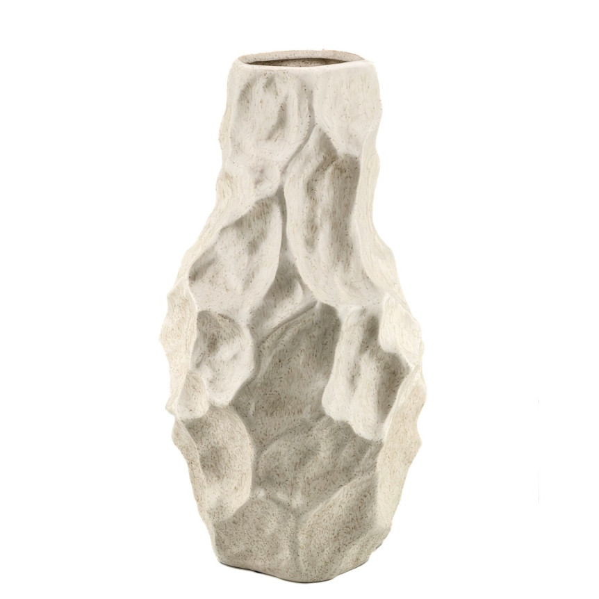 Aardewerk vaas unique beige L