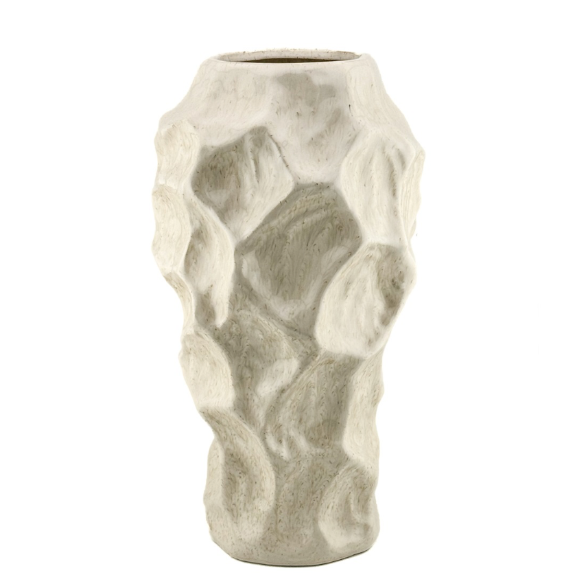 Aardewerk vaas unique beige M