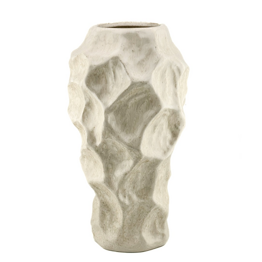 Aardewerk vaas unique beige M