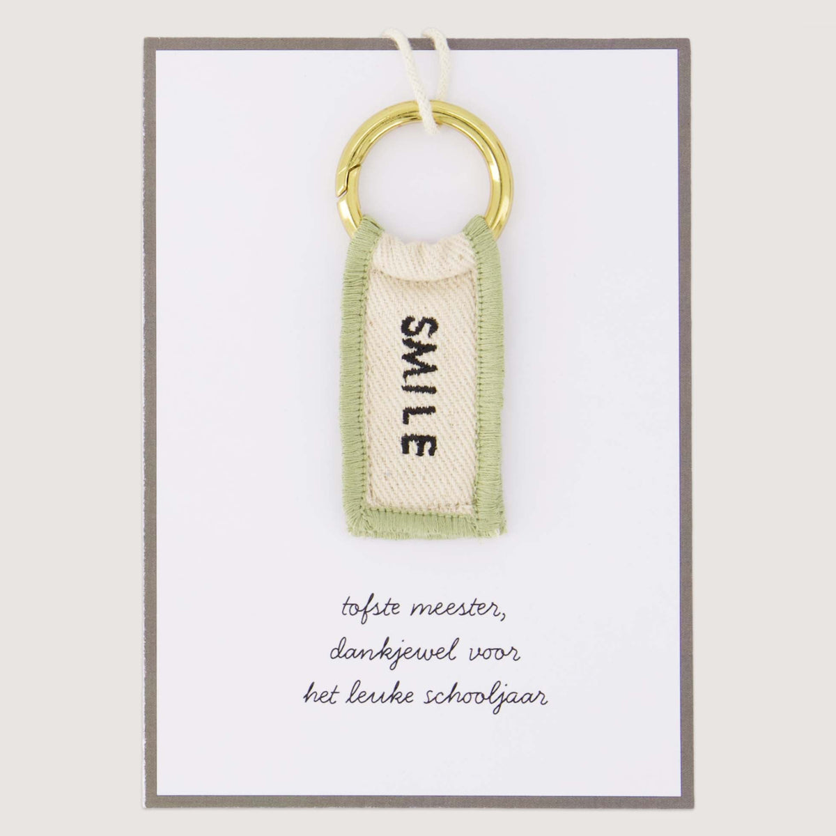 Ansichtkaart met Sleutelhanger Liefste Meester