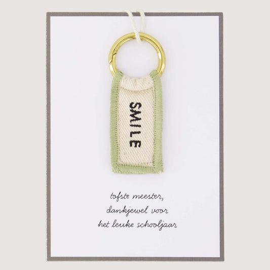 Ansichtkaart met Sleutelhanger Liefste Meester