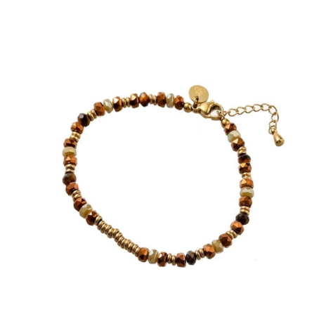 Armband Beaded Line Brown B56324-2 