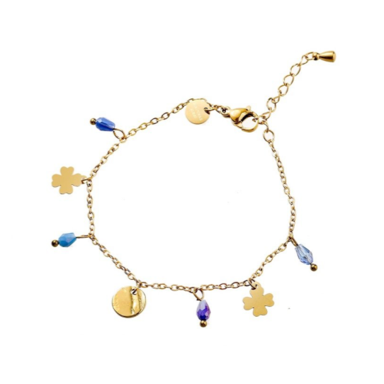 Armband Clovers Pendants Dark blue B56309-2 