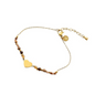 Armband Flat Heart Brown B56335-2