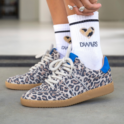 DWRS Sneaker | Ponna Leopard | Sand-Cobalt