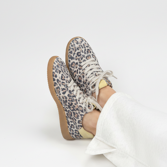 DWRS Sneaker | Poona leopard | Sand- Butter