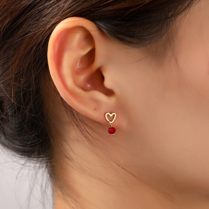 Bead Stud Burgundy E56140-5