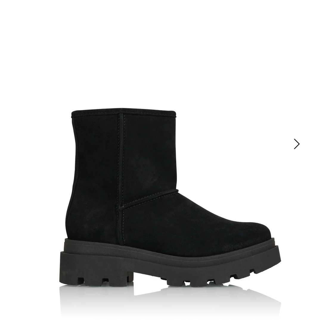 Bikerboots Oslo Suede Zwart