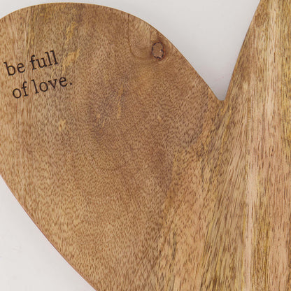 Borrelplank mangohout Be full of love