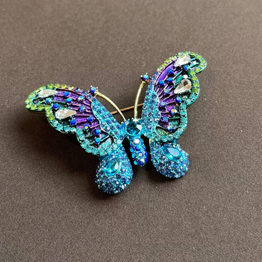 Broche Sparkly Butterfly Blue BR560-2