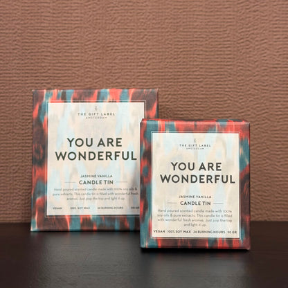 Candle Tin You are wonderful 90 gram