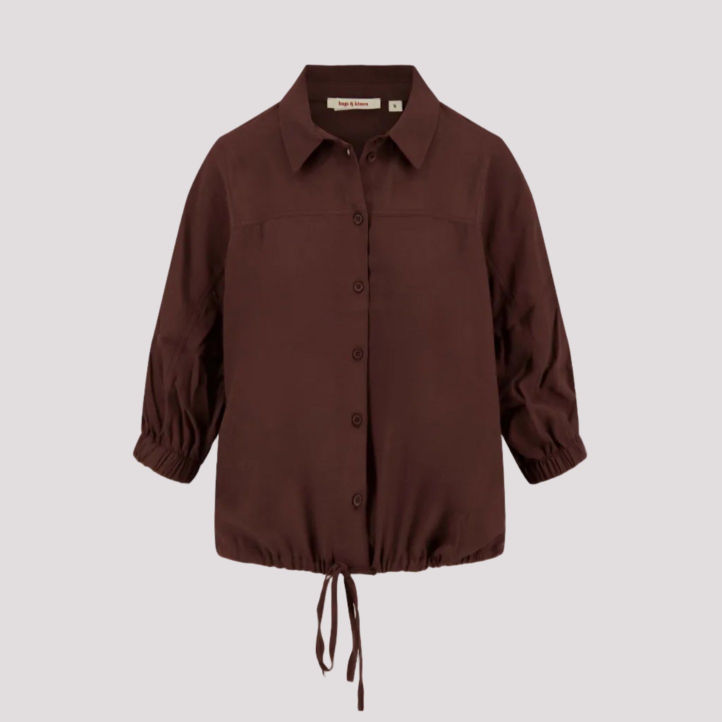 Crepe marocain blouse bruin