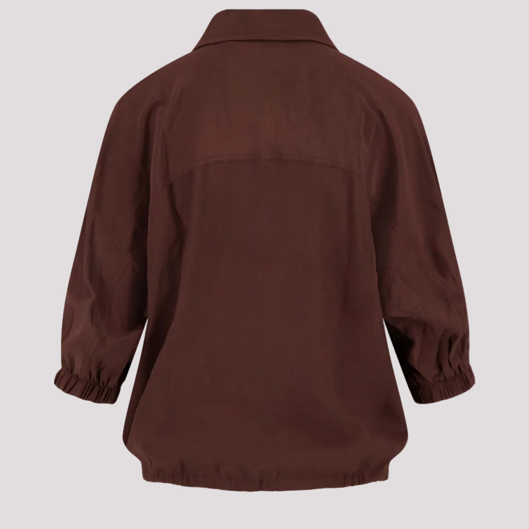Crepe marocain blouse bruin