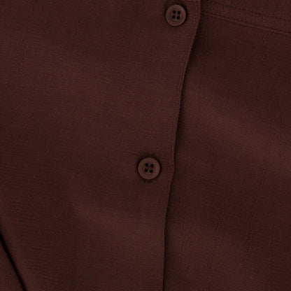 Crepe marocain blouse bruin