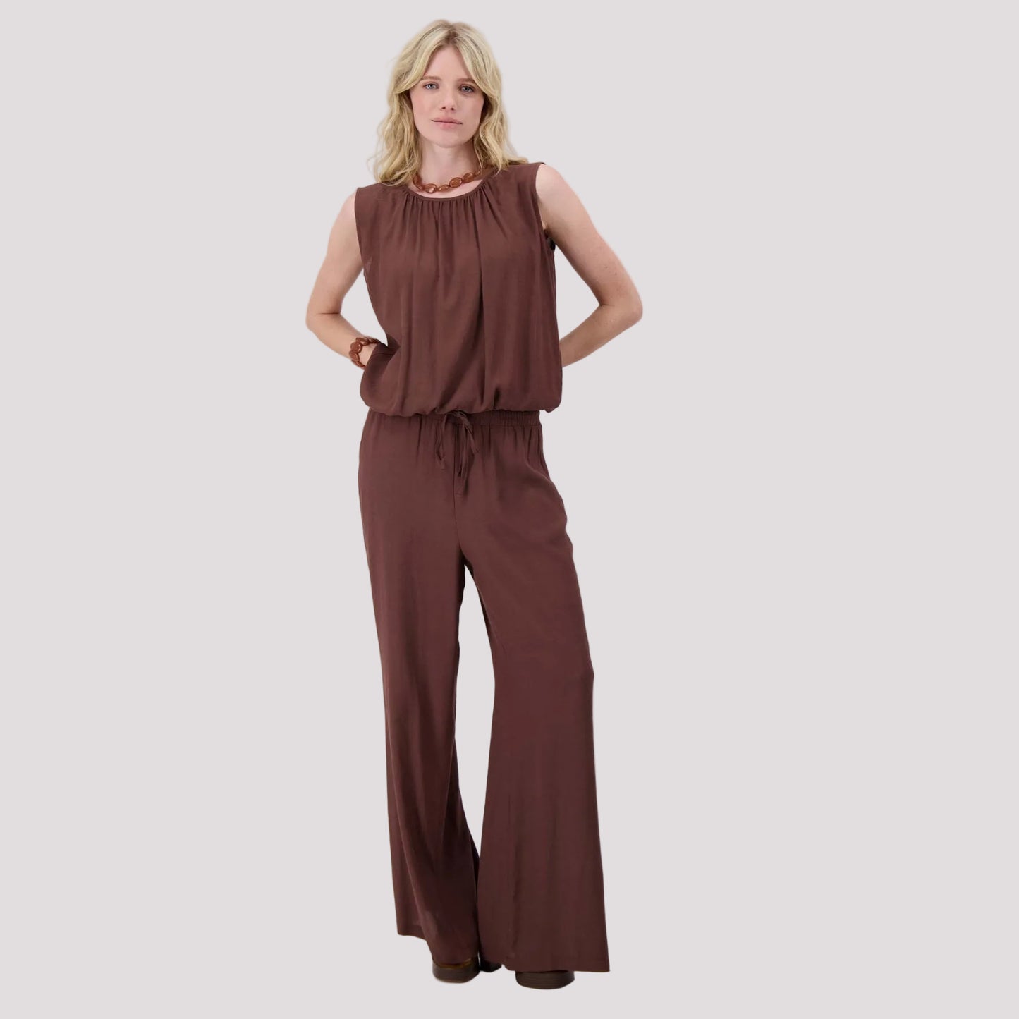 Crincle broek bruin