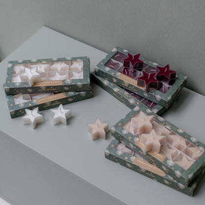 Deco Kaars Stars Set van 8 