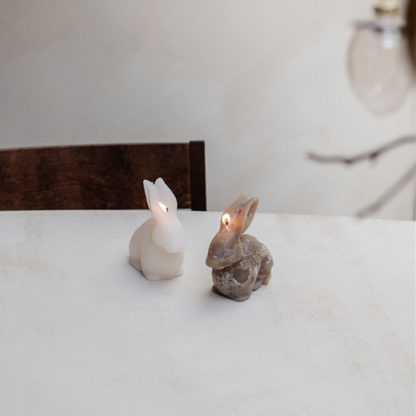 Deco kaars bunny Ivo groot duo-1