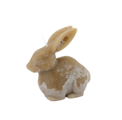 Deco kaars bunny Ivo taupe groot