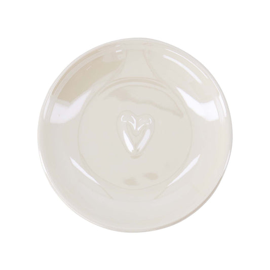 Dipschaaltje Parelmoer Hartje | Wit