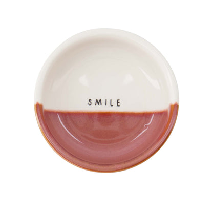 Dipschaaltje Smile Wit Burgundy