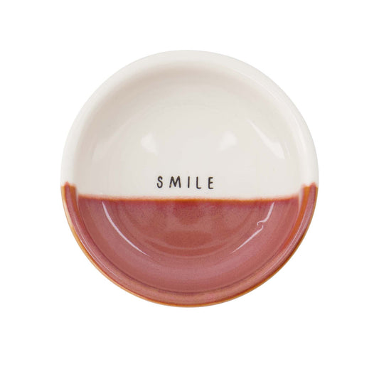 Dipschaaltje Smile Wit Burgundy