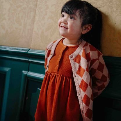 Dress Asha Rib Waffle Leather Brown