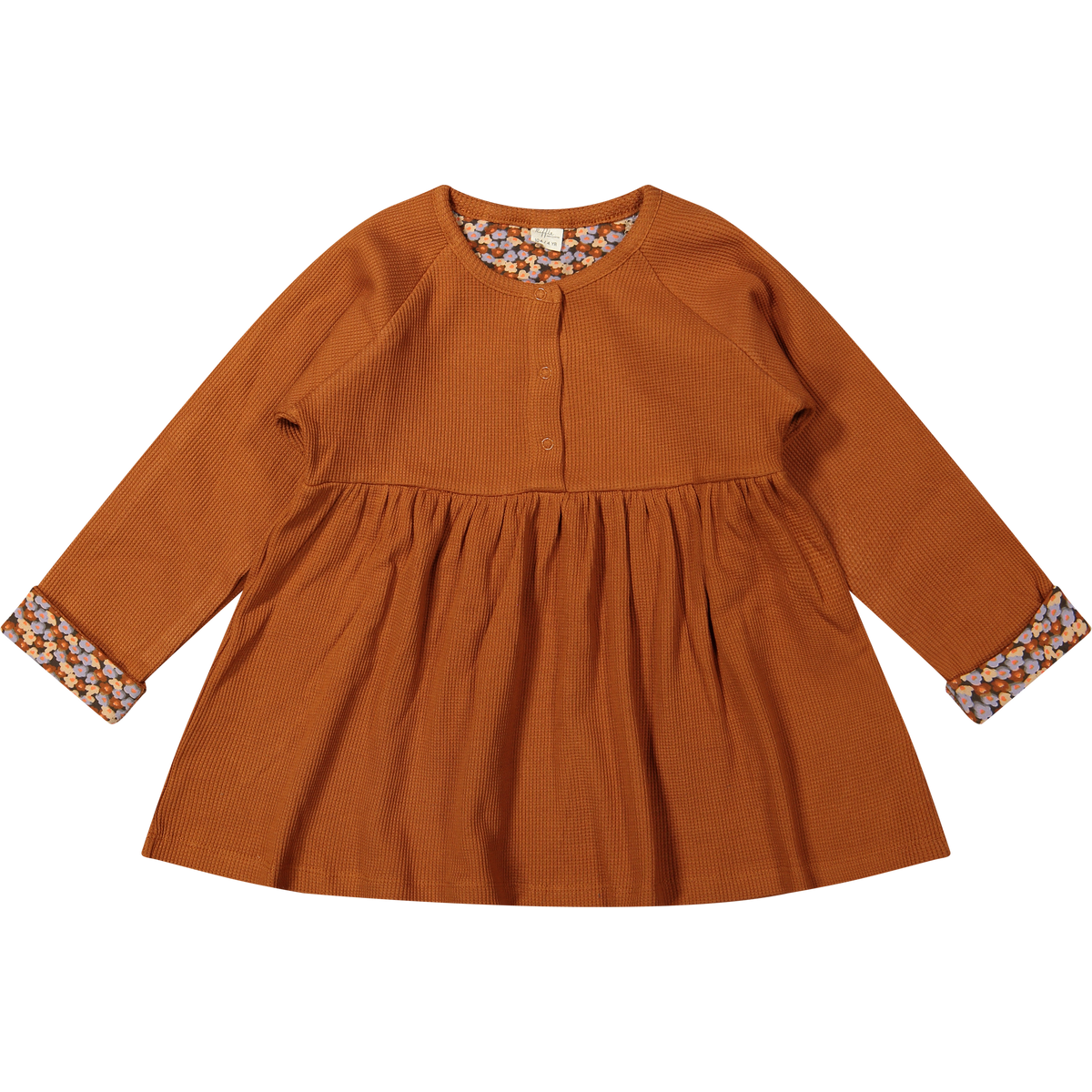 Dress Asha Rib Waffle Leather Brown