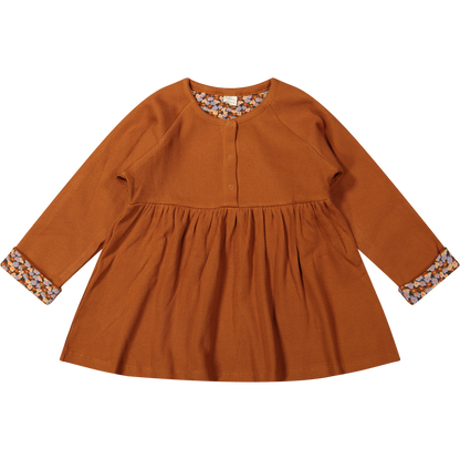 Dress Asha Rib Waffle Leather Brown