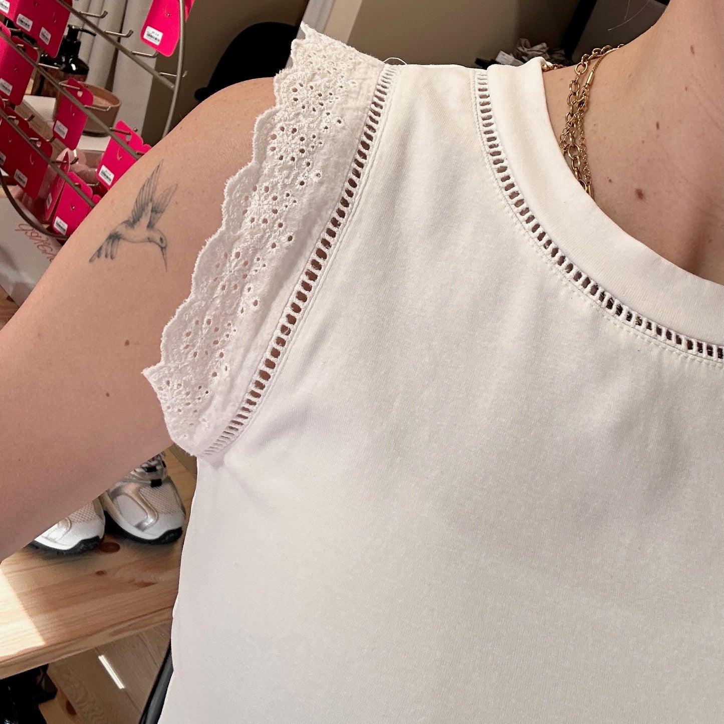 Femke Embroidery Top Wit 