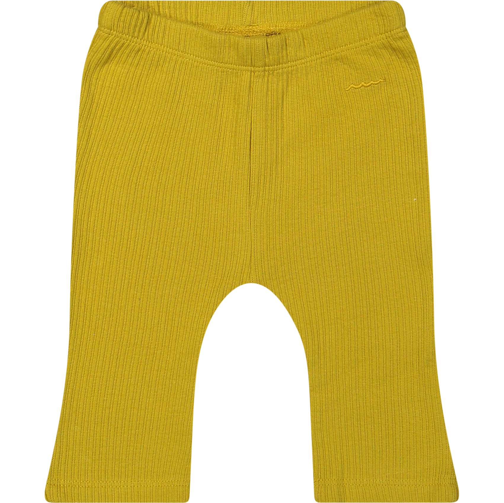 Flared rib Solid mustard