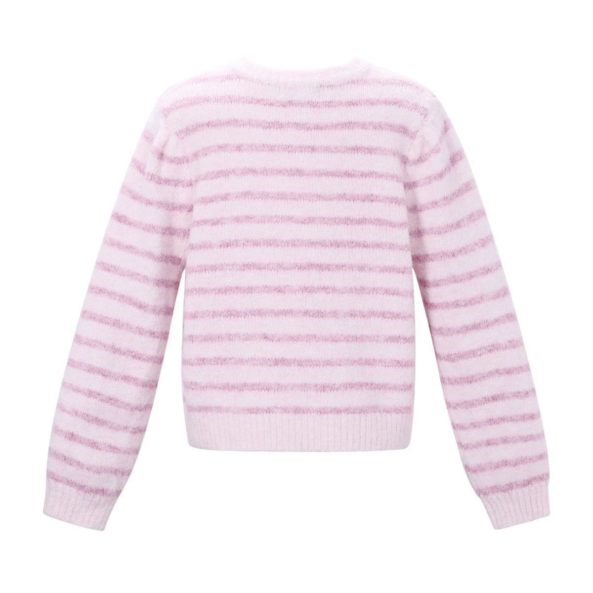 Gebreid Vest Strepen Roze/Licht roze Maat: L/XL
