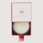 Geurkaars 30 Gefeliciteerd Wit Roze Goud