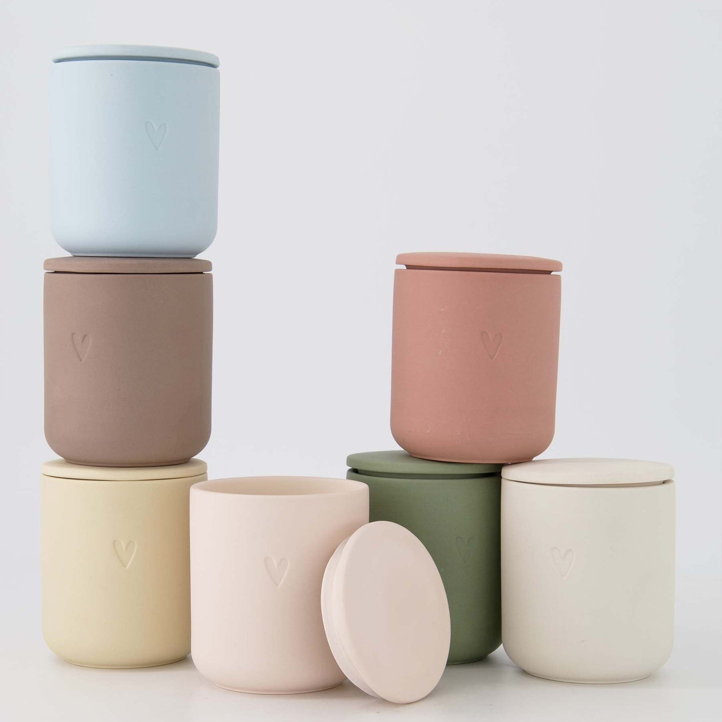 Geurkaars keramiek Hartje | Kleuren