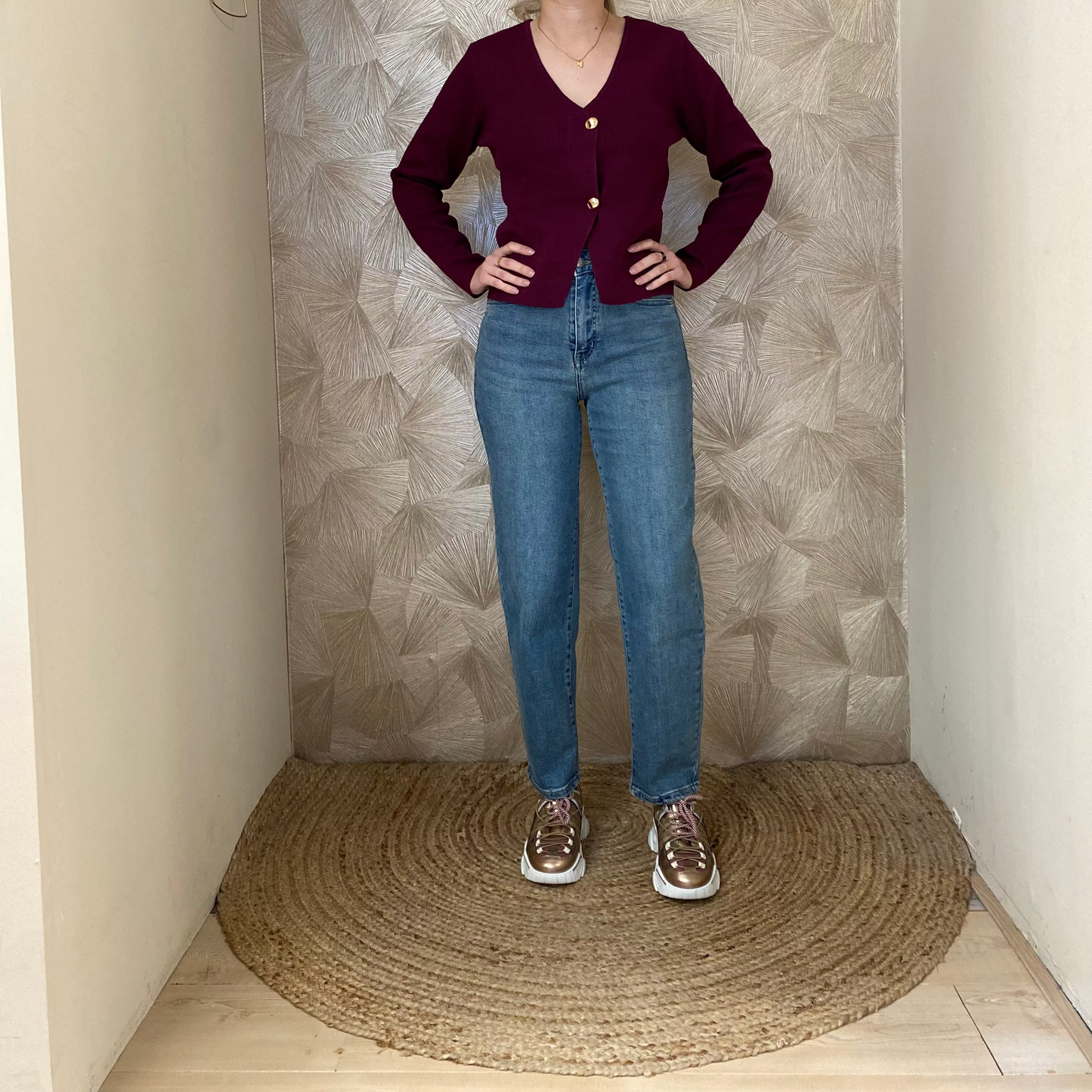 Retro mom jeans High waist Wassed Blue Y3307-2-350