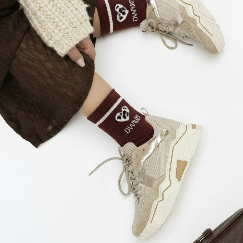 DWRS Sneaker | Pluto met corduroy details | Beige-Stone