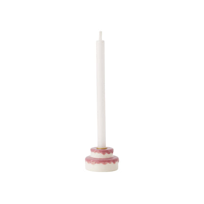 Kandelaar Taart | Wit-Roze